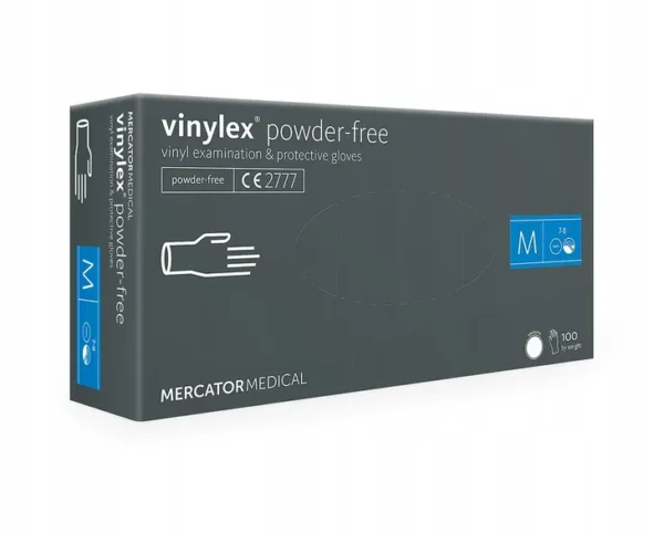Mercator Vinylex – bezpudrowe rękawice winylowe (100szt.)