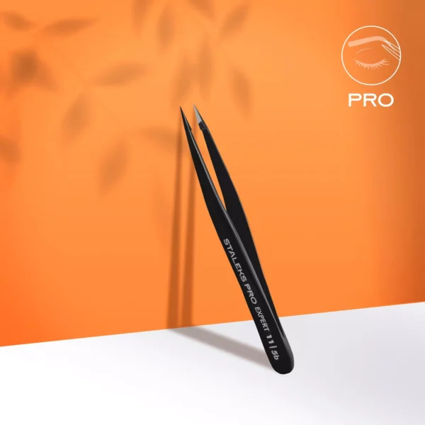 Pęseta do brwi czarna EXPERT 11 TYPE 5b (punktowa) Staleks